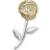 Sterling Silver Rose Belly Bar - view 2