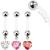 Heart Jewel Flexible Belly Bar - view 2