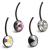 Black BioFlex Belly Bar - 10mm Circle - view 3