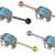Industrial Scaffold Barbell - Turquoise Elephant - view 2