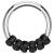 1.2mm Gauge Steel Hinged Segment Ring with Black Beads - view 1