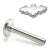 1.2mm Gauge Titanium Labret with Steel Bat - Internally-Threaded - view 1