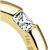 14ct Gold Princess Cut Segment Ring - view 2