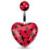 Multi Stars Heart-Shaped Belly Bar - view 6