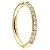 PVD Gold on Titanium Half Pave Set Eternity Hinged Ring - view 1