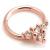 Jewelled PVD Rose Gold Hinged Ring - view 3
