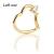 14ct Yellow Gold Heart-Shaped Jewelled Continuous Ring - view 1