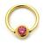 18ct Gold-Plated Jewelled BCR - view 2