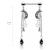 Steel Moon & Jewelled Tassels Nipple Barbell - view 2