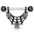 Black Cobweb & Spiders Nipple Barbell - view 1