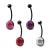 Black BioFlex Belly Bar - 10mm Circle - view 2