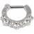 Jewelled Steel Septum Clicker Ring - view 1