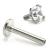 1.2mm Gauge Titanium Claw-Set Jewel Labret - Internally-Threaded - view 1