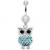 Jewelled Owl on Titanium Pearl Belly Bar - view 1