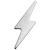 1.2mm Gauge 14ct White Gold Lightning Bolt Attachment - Internally-Threaded - view 1