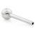 1.0mm Gauge Threadless Titanium Barbell With One Fixed Ball - view 1