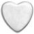1.2mm Gauge 14ct White Gold Heart Attachment - Internally-Threaded - view 1