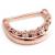 Jewelled PVD Rose Gold Nipple Clicker - view 1