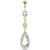 Gold-Plated Large Dangly Teardrop Belly Bar - view 1
