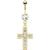 Gold-Plated Jewelled Crucifix Belly Bar - view 1