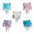 1.0mm Gauge Threadless Titanium Claw Set Opal Labret - view 3