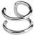 Steel Double Ring Ear Cuff - view 1