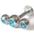 1.6mm Gauge Steel Triple Gem Labret - view 1