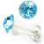 Pair of Faceted Crystal Stud Earrings - view 1