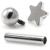 1.2mm Gauge Titanium Star Barbell - Internally-Threaded - view 2