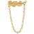1.2mm Gauge 14ct Yellow Gold Feather with Chain Attachment - Internally-Threaded - view 1
