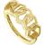 9ct Yellow Gold Hexagon Link Hinged Ring - view 1