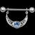 Hanging Gem Nipple Barbell - view 1