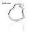 14ct White Gold Heart-Shaped Jewelled Continuous Ring - view 1