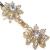 9ct Gold Twin Sunshine Belly Bar - view 2