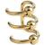 PVD Gold Triple BCR Ear Cuff - view 1