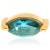 1.2mm Gauge 14ct Yellow Gold Blue Topaz Marquise Jewel Attachment - Internally-Threaded - view 1