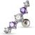 Jewelled Ear Stud - 5 Gem - view 5