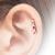 Rose Gold Steel Triple Stars Ear Stud - view 2