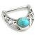 Steel Turquoise Gem Nipple Clicker - view 1