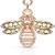 Rose Gold-Plated Jewelled Bee Belly Bar - view 2