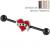 Industrial Scaffold Barbell - Red Love Heart - view 1