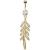 Gold-Plated Feathery Petals Belly Bar - view 1