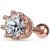 Vintage Style Rose Gold on Steel Jewelled Ear Stud - view 1