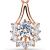 Rose Gold-Plated Chandelier Belly Bar - view 2