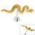 1.0mm Gauge Threadless Titanium Labret with Gold Snake - view 1