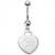 Sterling Silver 'I Love You' Belly Bar - view 1