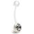 Clear BioFlex Belly Bar - 8mm Circle - view 1