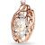 Rose Gold-Plated Nested Solitaire Jewel Belly Bar - view 3