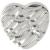 1.2mm Gauge Rippled Titanium Heart Attachment - Internally-Threaded - view 1