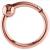 Hinged PVD Rose Gold Ball Closure Ring - view 1